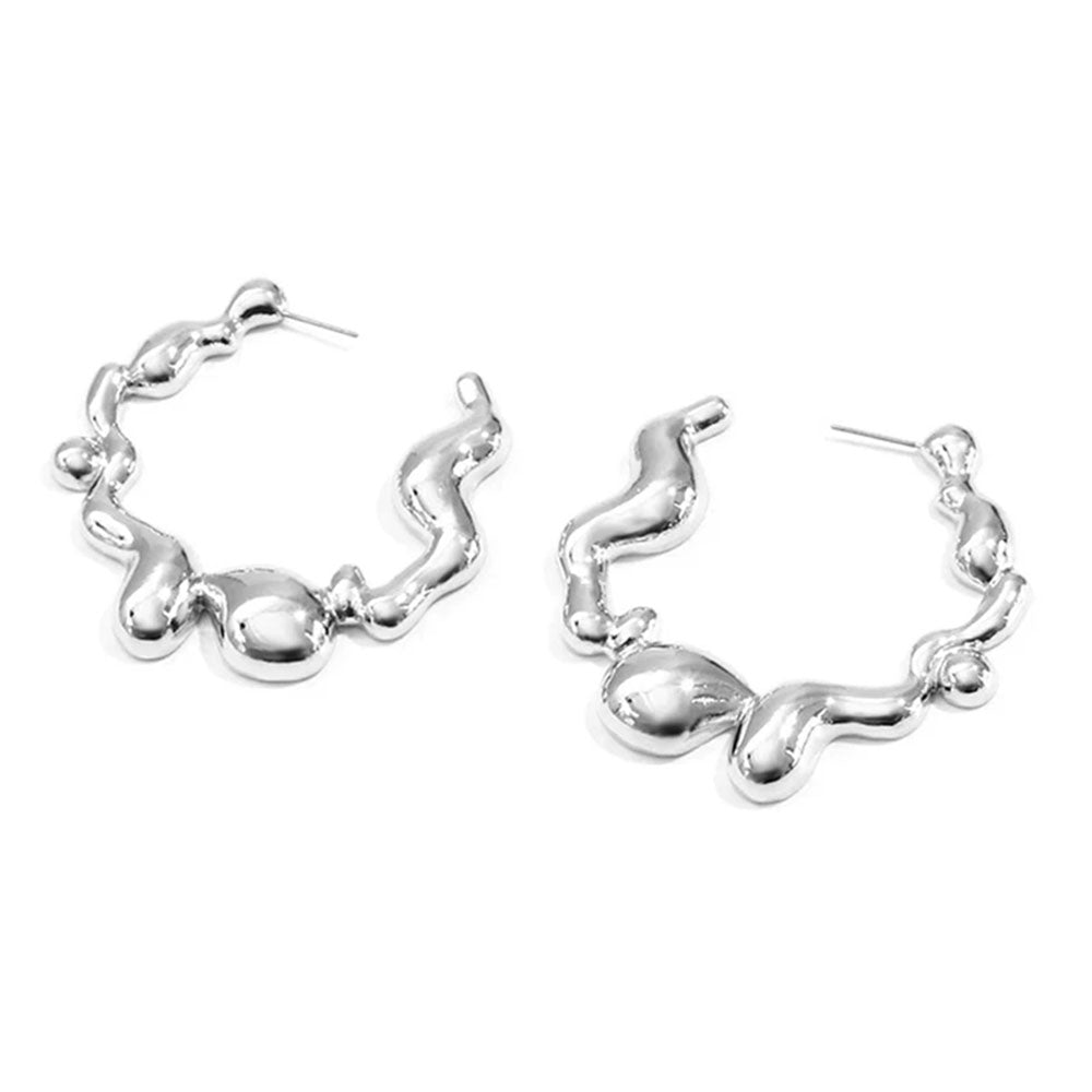 metal drops hoop earrings boogzel clothing