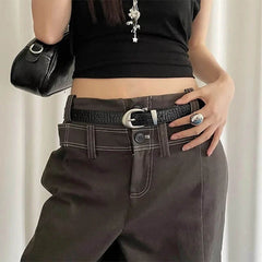 minimalist aesthetic croc pattern belt boogzel clothing