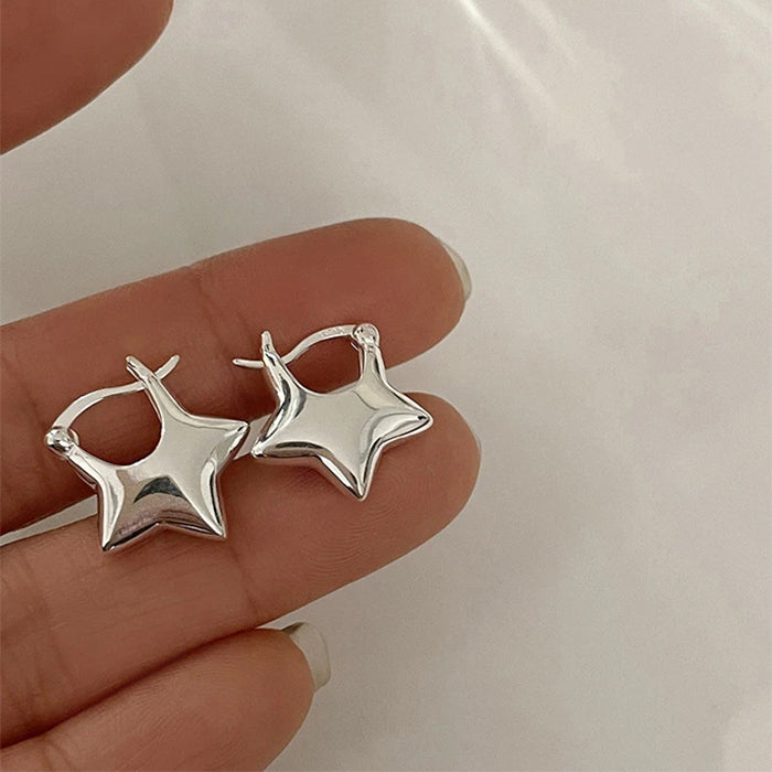 minimalist aesthetic star earrings boogzel clothing