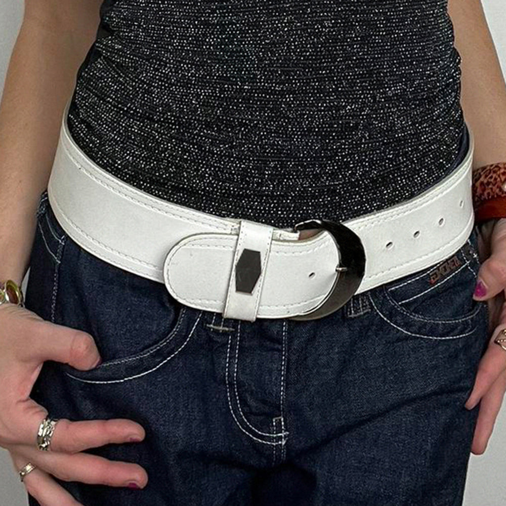 minimalist aesthetic white belt boogzel clothing