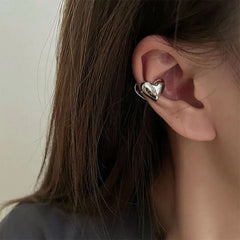 minimalist heart ear cuff boogzel clothing