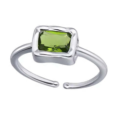 minimalist rectangular rhinestone ring boogzel clothing