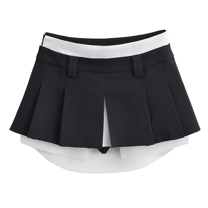 black mini pleated skirt boogzel clothing