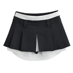 black mini pleated skirt boogzel clothing