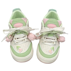 mint green tulip sneakers boogzel clothing