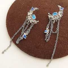 moonstone asymmetrical earrings boogzel clothing