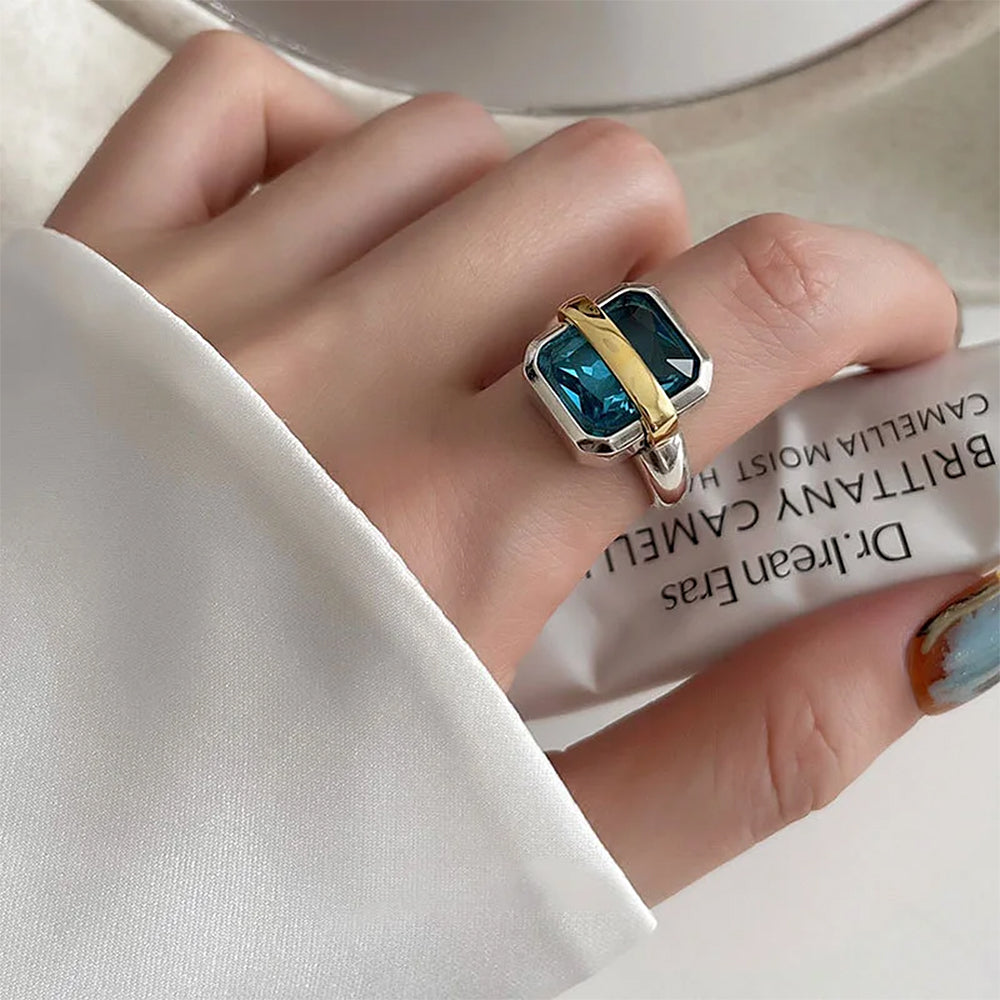 blue gemstone ring boogzel clothing