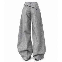 office siren pinstripe wide leg pants boogzel clothing