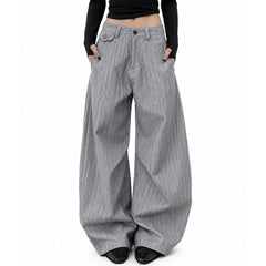 office siren pinstripe wide leg pants boogzel clothing
