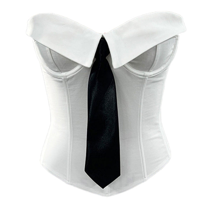 office siren tie corset top boogzel clothing