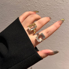 old money crystal statement ring boogzel clothing