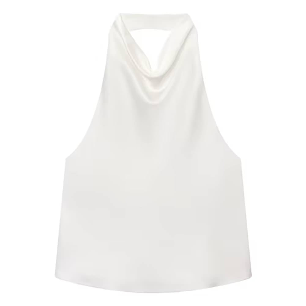 old money satin halter top boogzel clothing