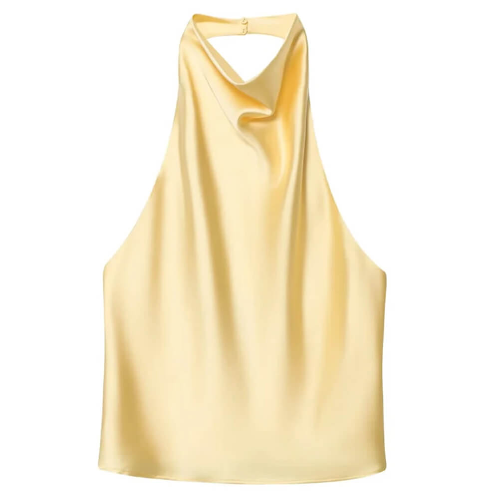old money satin halter top boogzel clothing