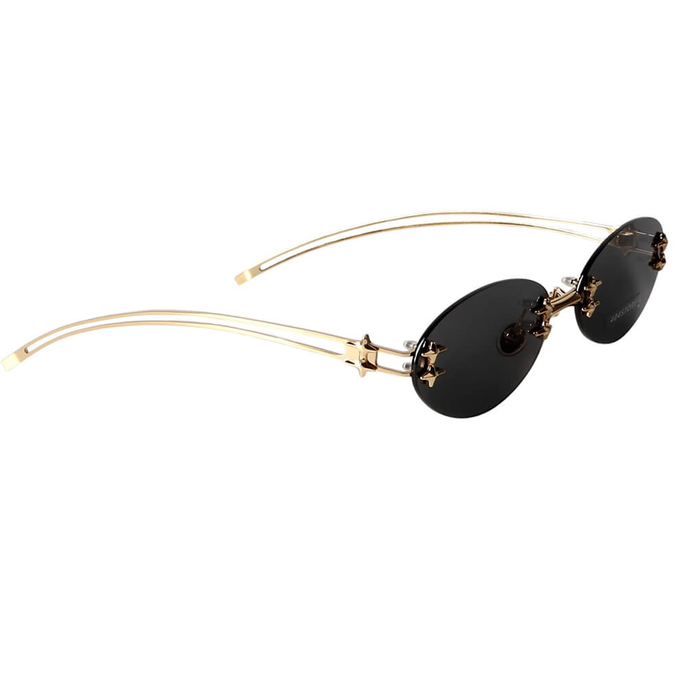 oval rimless glasses boogzel clothing