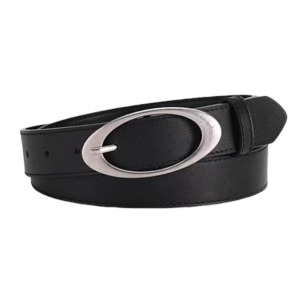 oval buckle black belt boogzel clothing