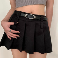 oval buckle black belt boogzel clothing