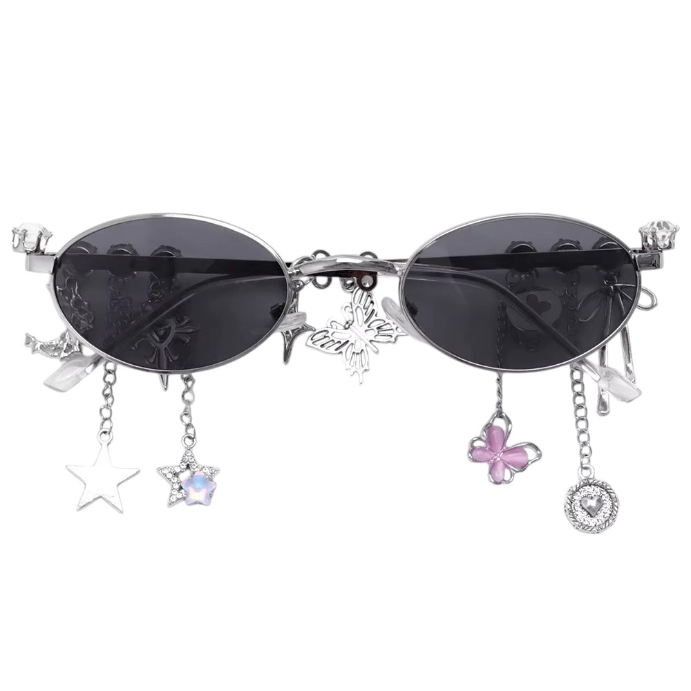 oval sunglasses with charms boogzel clothing