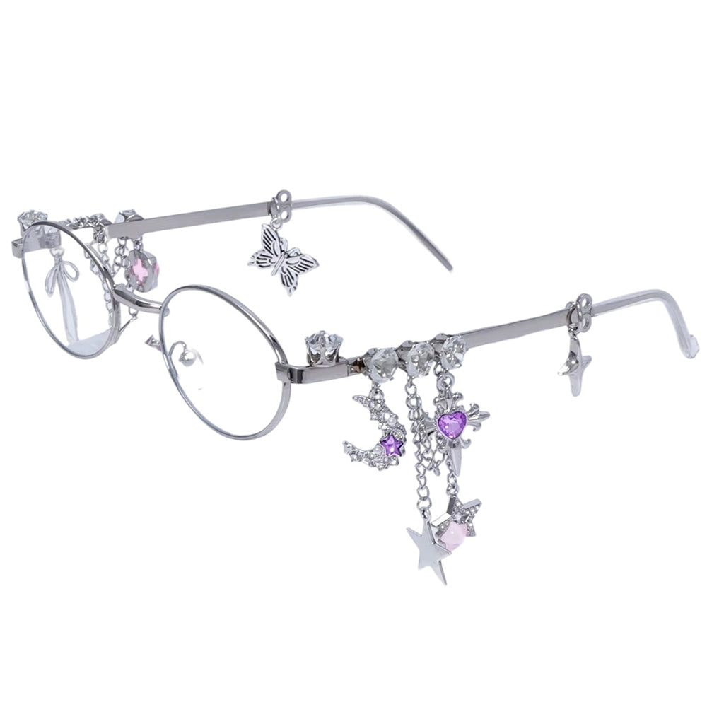 oval sunglasses with charms boogzel clothing