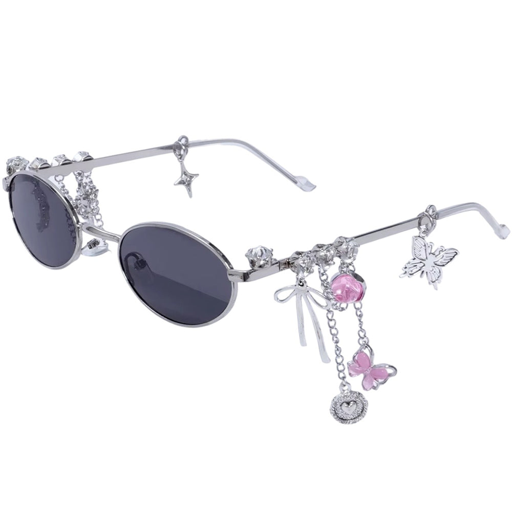 oval sunglasses with charms boogzel clothing