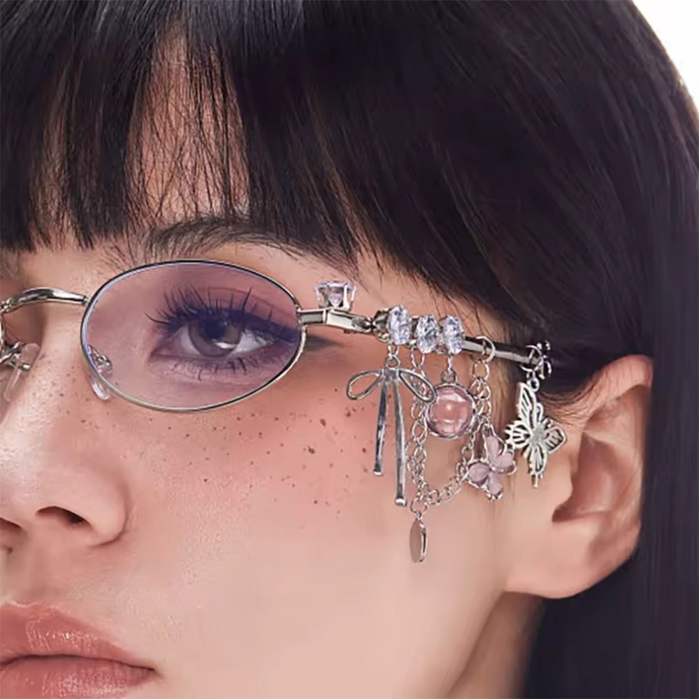 oval sunglasses with charms boogzel clothing