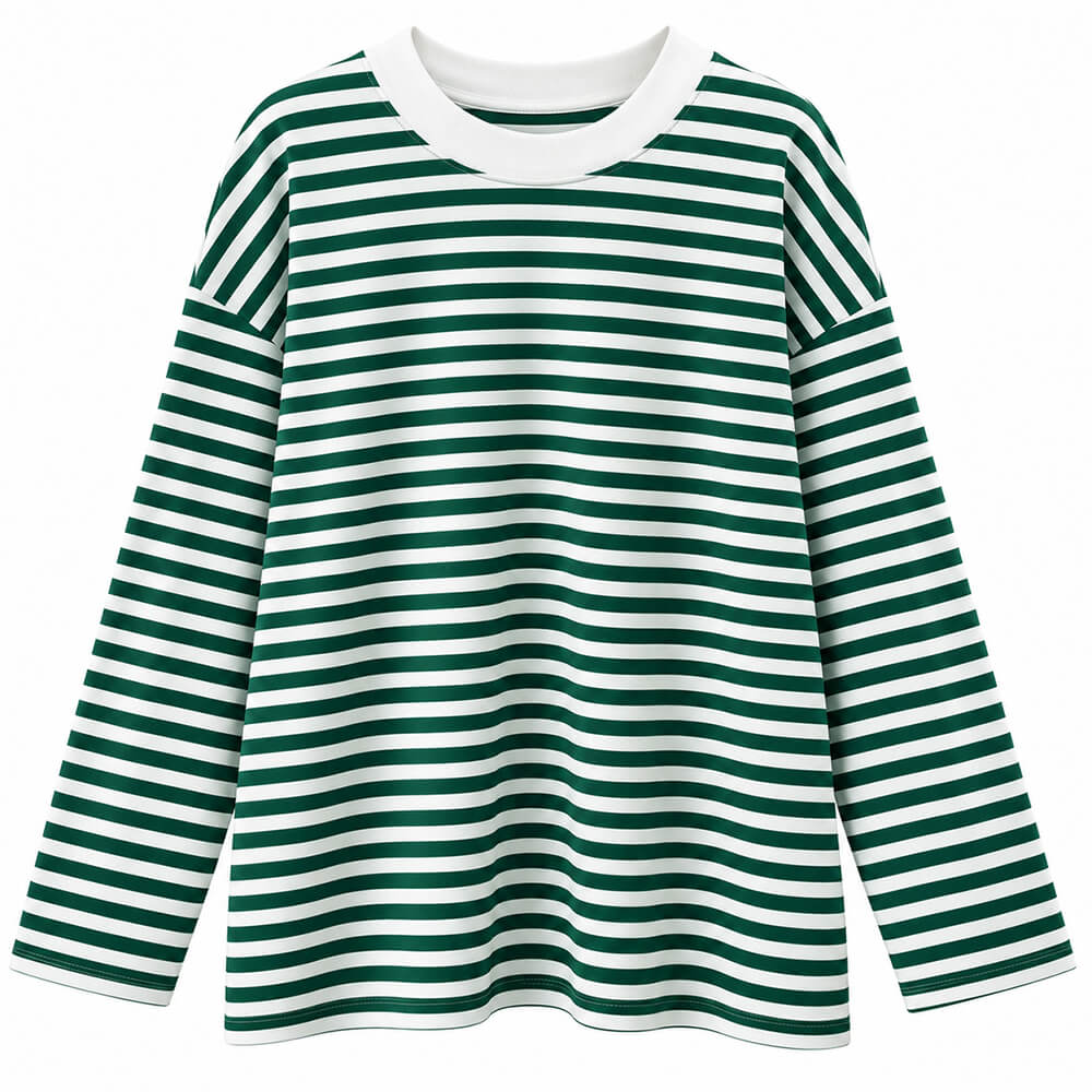 oversized striped long sleeve t-shirt boogzel clothing