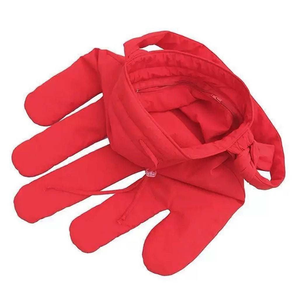 oversized hand shaped shoulder bag boogzel clothing