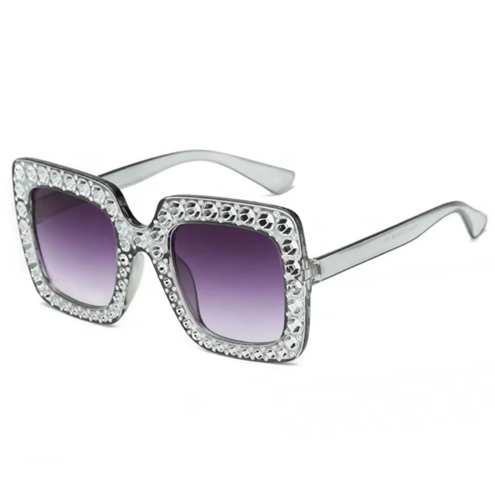 oversized square rhinestone sunglasses boogzel clothing