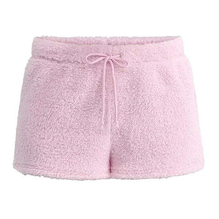 pastel fuzzy mini shorts boogzel clothing