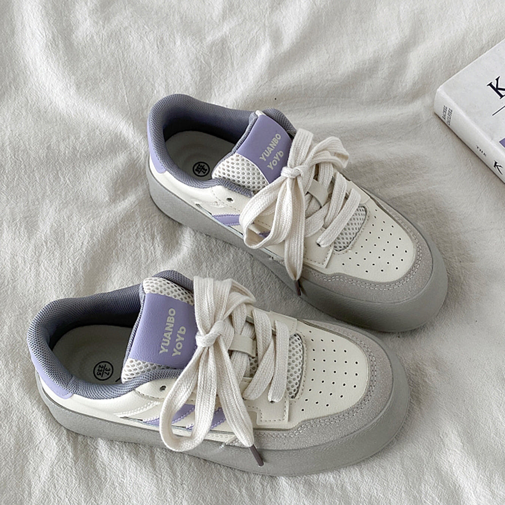 grey and purple aesthetic skater sneakers boogzel clothing