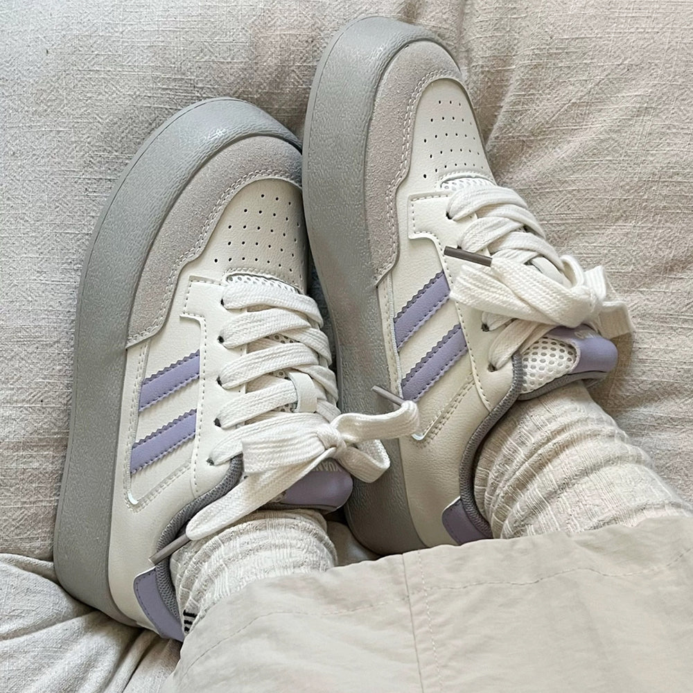 grey and purple aesthetic skater sneakers boogzel clothing