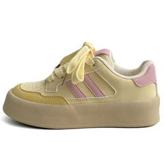 pastel yellow pink aesthetic skater sneakers boogzel clothing