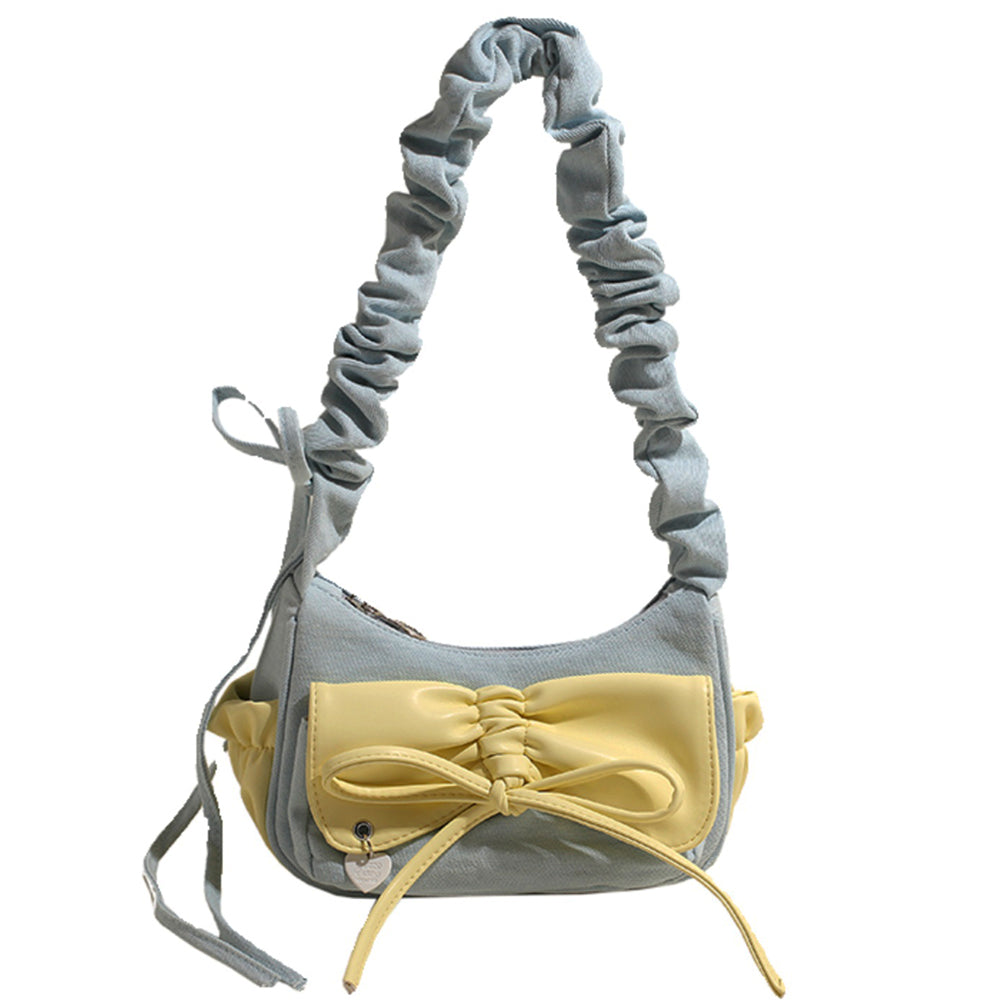 pastel bow ruched shoulder bag boogzel clothing