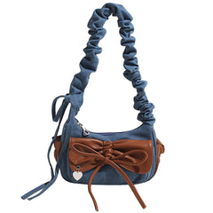 pastel bow ruched shoulder bag boogzel clothing