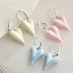 pastel heart pendant earrings boogzel clothing