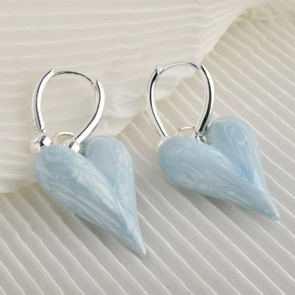 pastel heart pendant earrings boogzel clothing