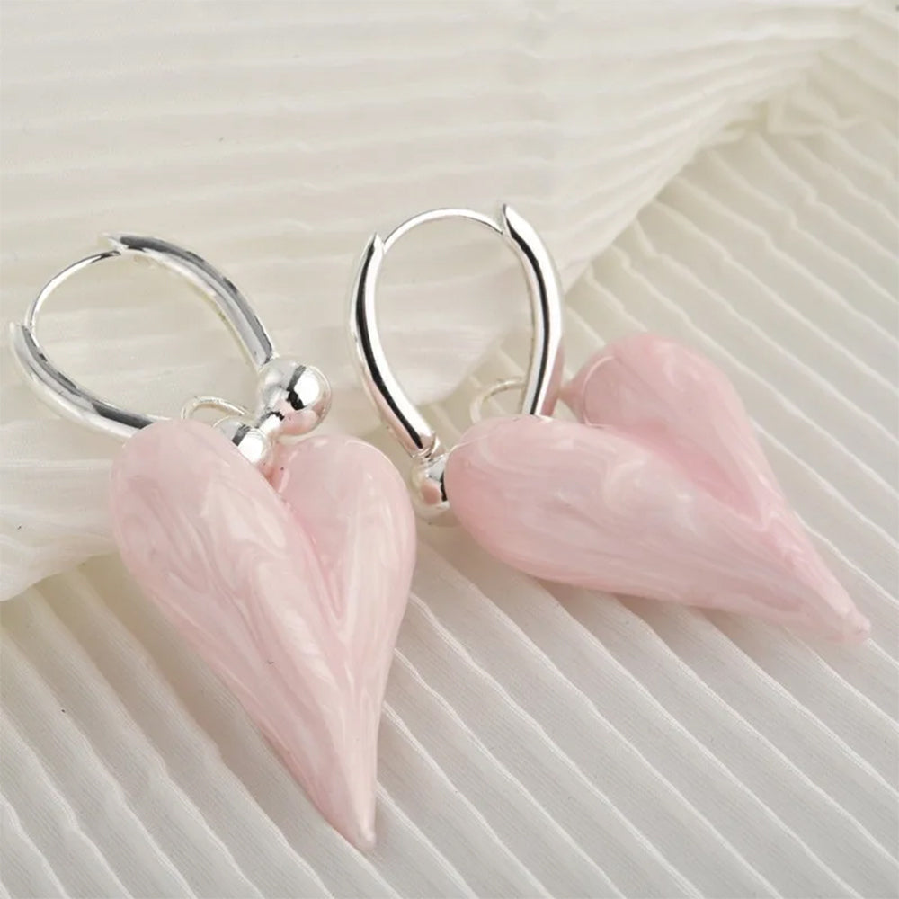 pastel heart pendant earrings boogzel clothing