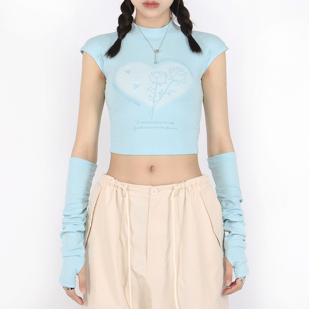 pastel soft girl tee with arm warmers boogzel clothing