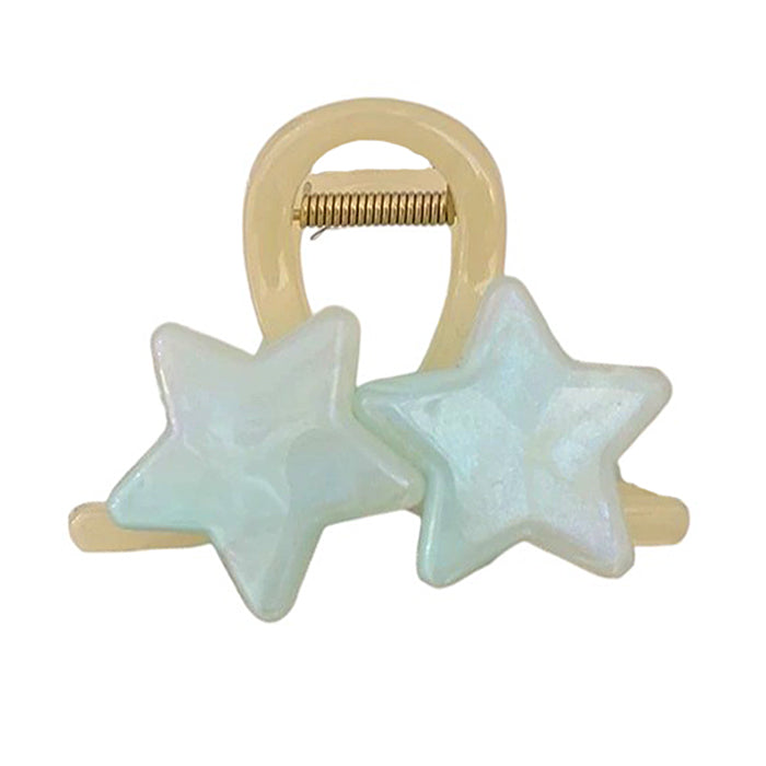 pastel star double hair claw boogzel clothing