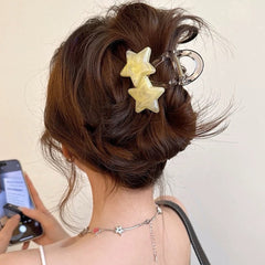 pastel star double hair claw boogzel clothing