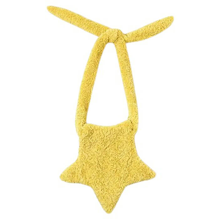 pastel star shaped fuzzy bag boogzel clothing