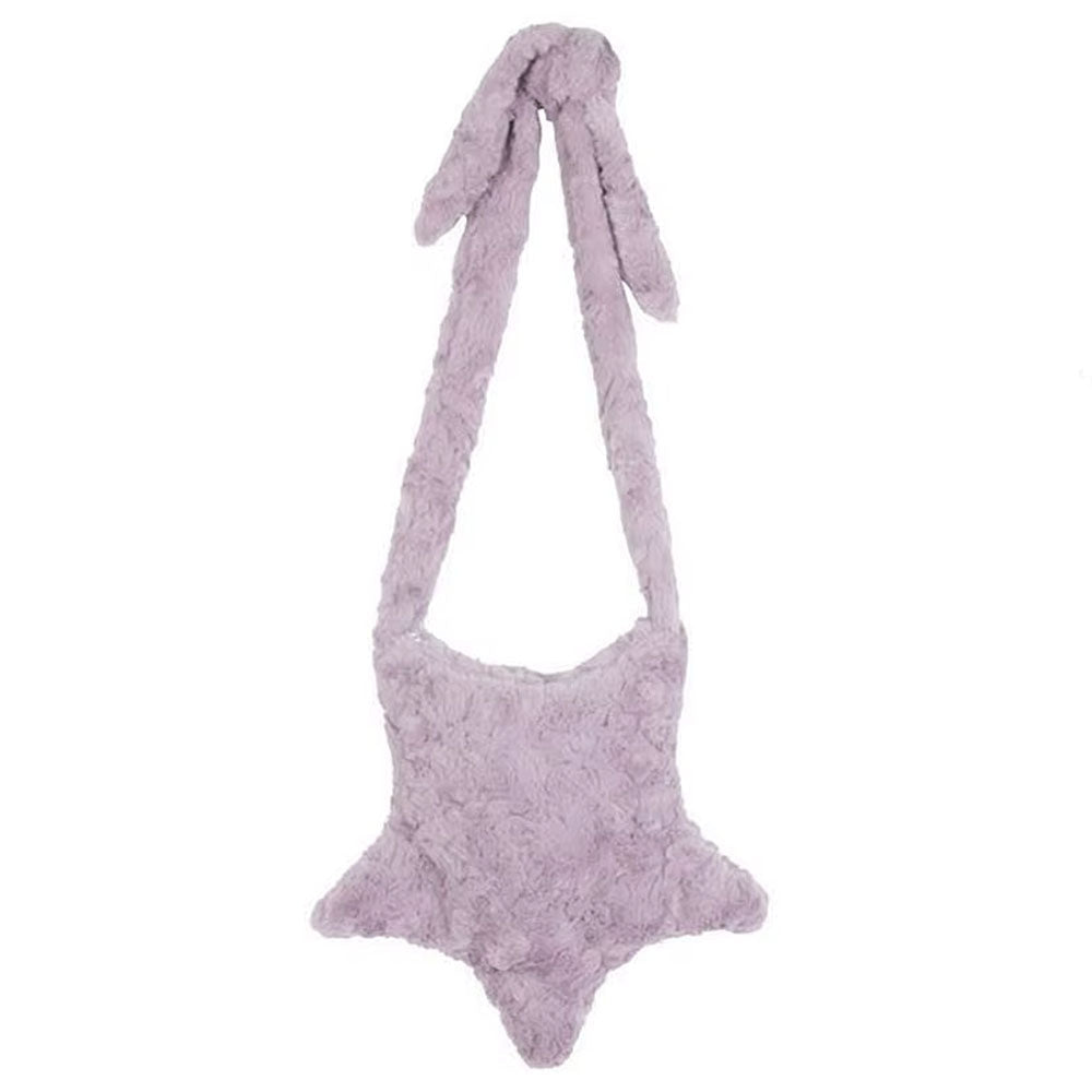 pastel star shaped fuzzy bag boogzel clothing