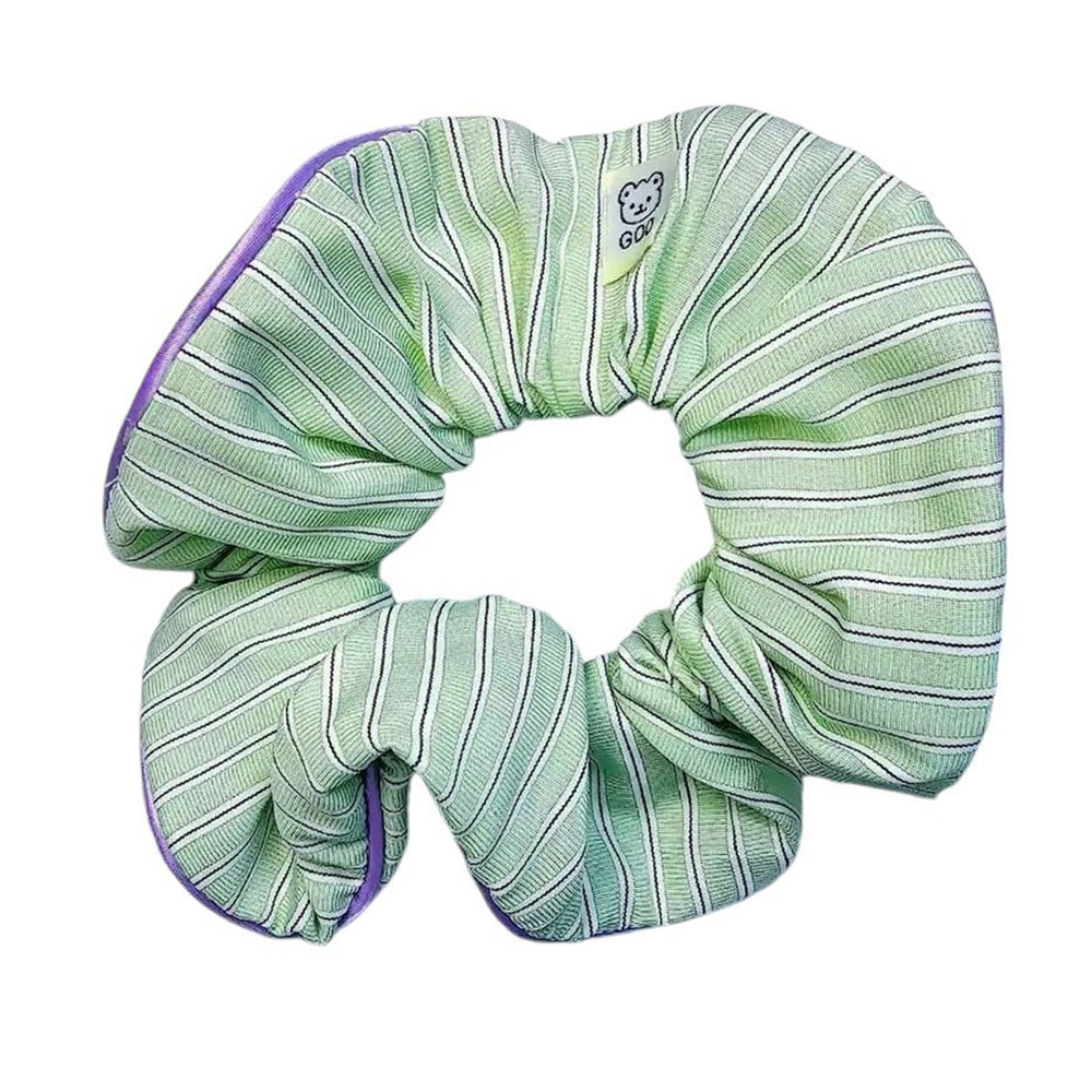 pastel stripe pajama style scrunchies boogzel clothing