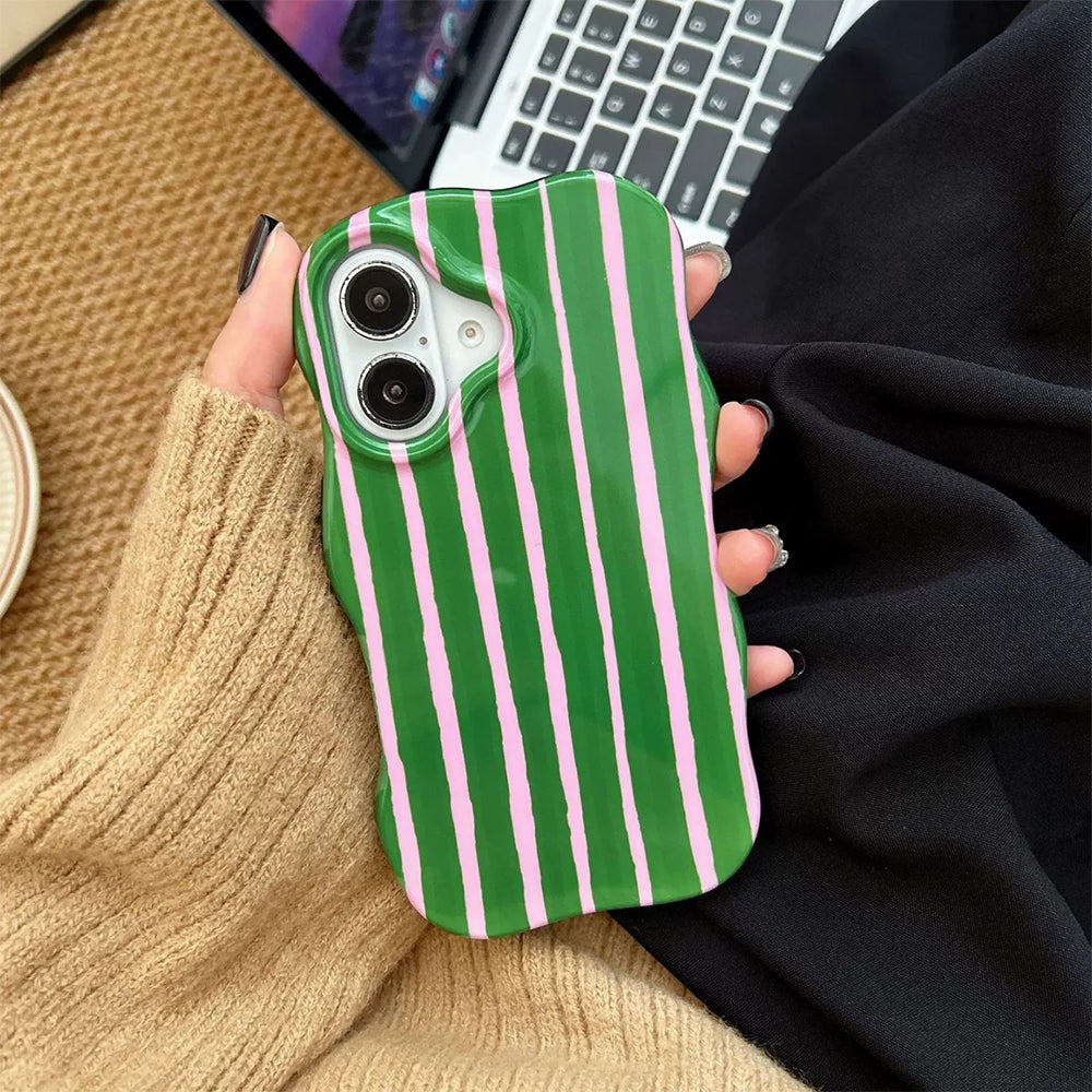 pastel wavy striped iphone case boogzel clothing