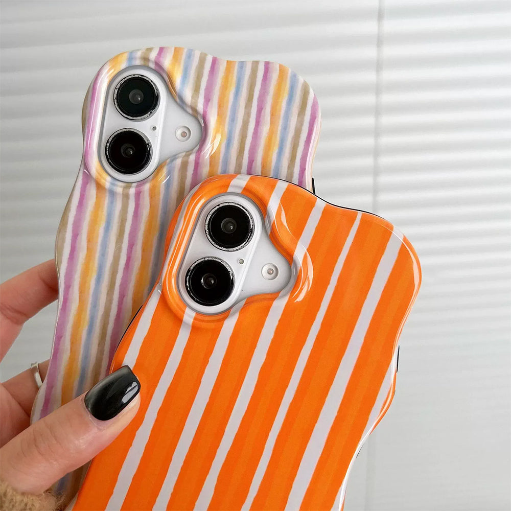 pastel wavy striped iphone case boogzel clothing