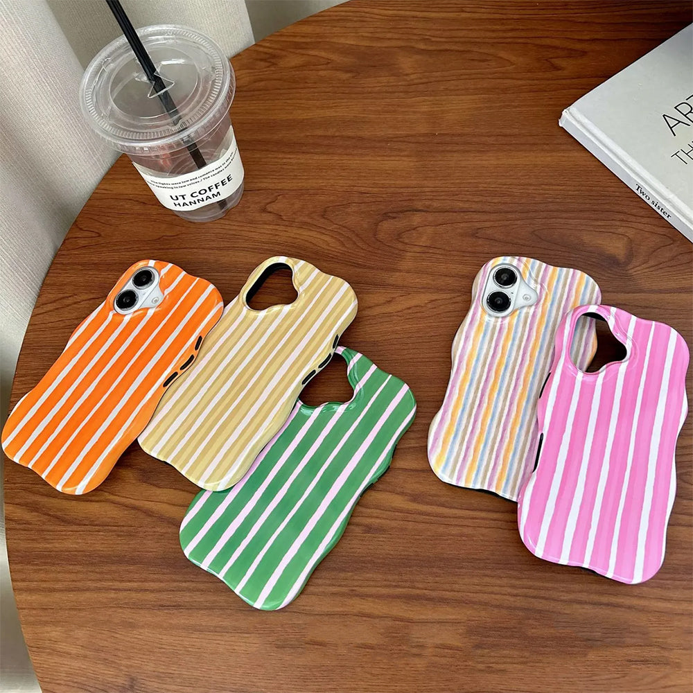 pastel wavy striped iphone case boogzel clothing