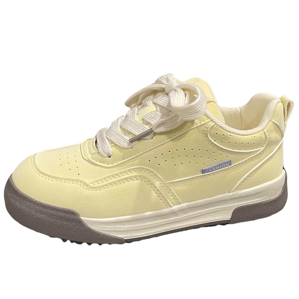 pastel yellow aesthetic sneakers boogzel clothing