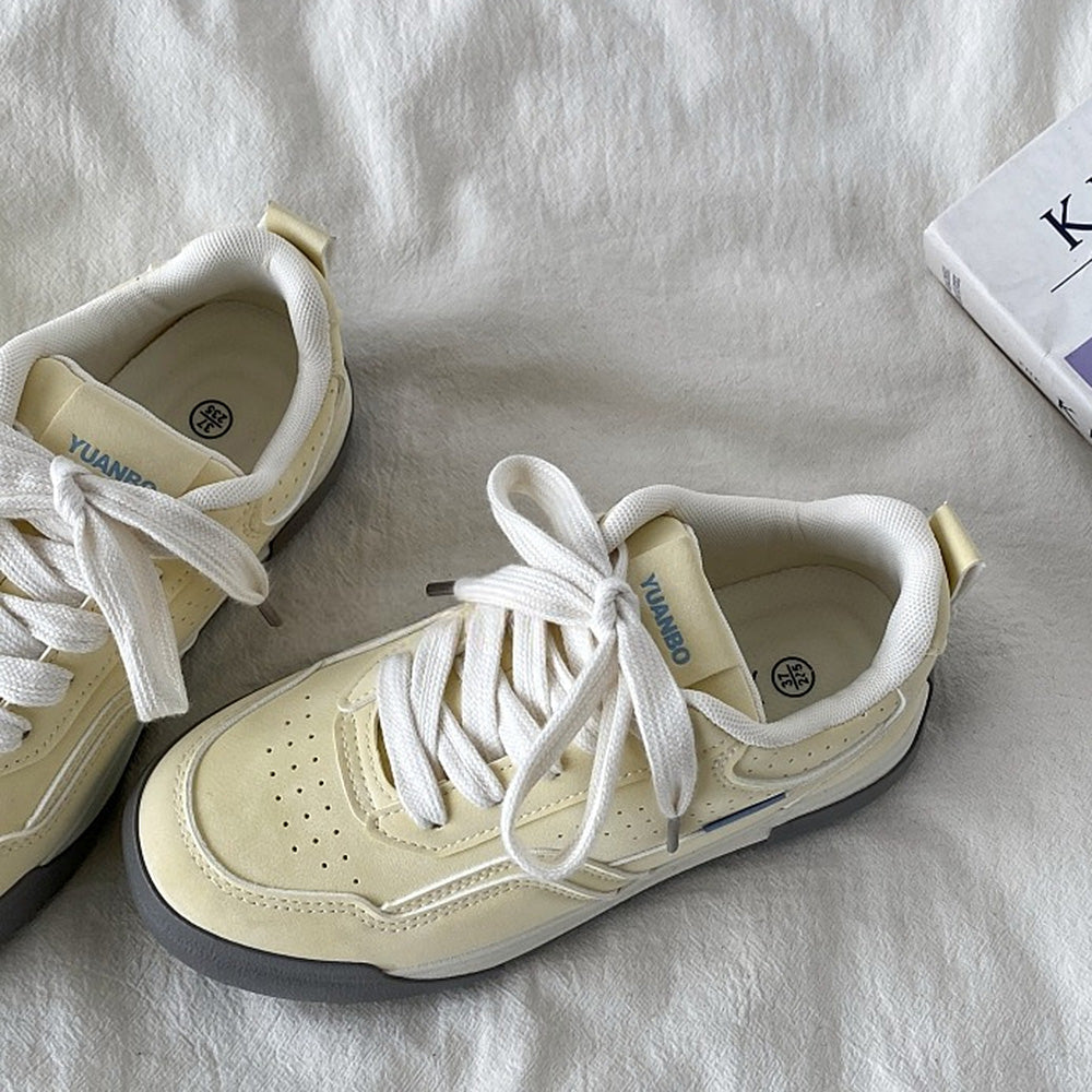 pastel yellow aesthetic sneakers boogzel clothing