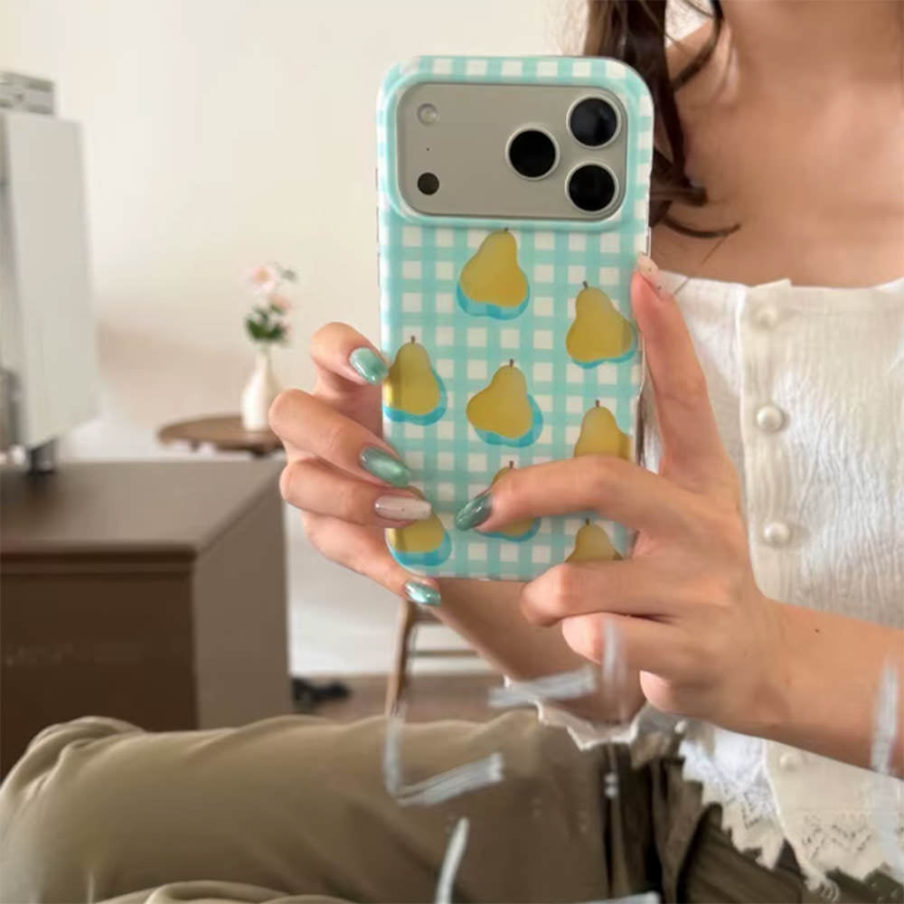 pear checkered iphone case boogzel clothing