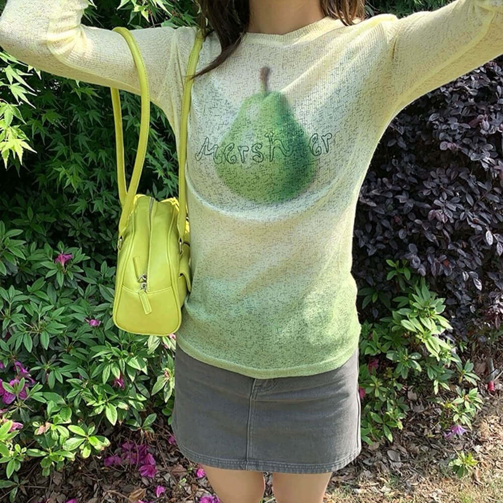 pear gradient knit top boogzel clothing