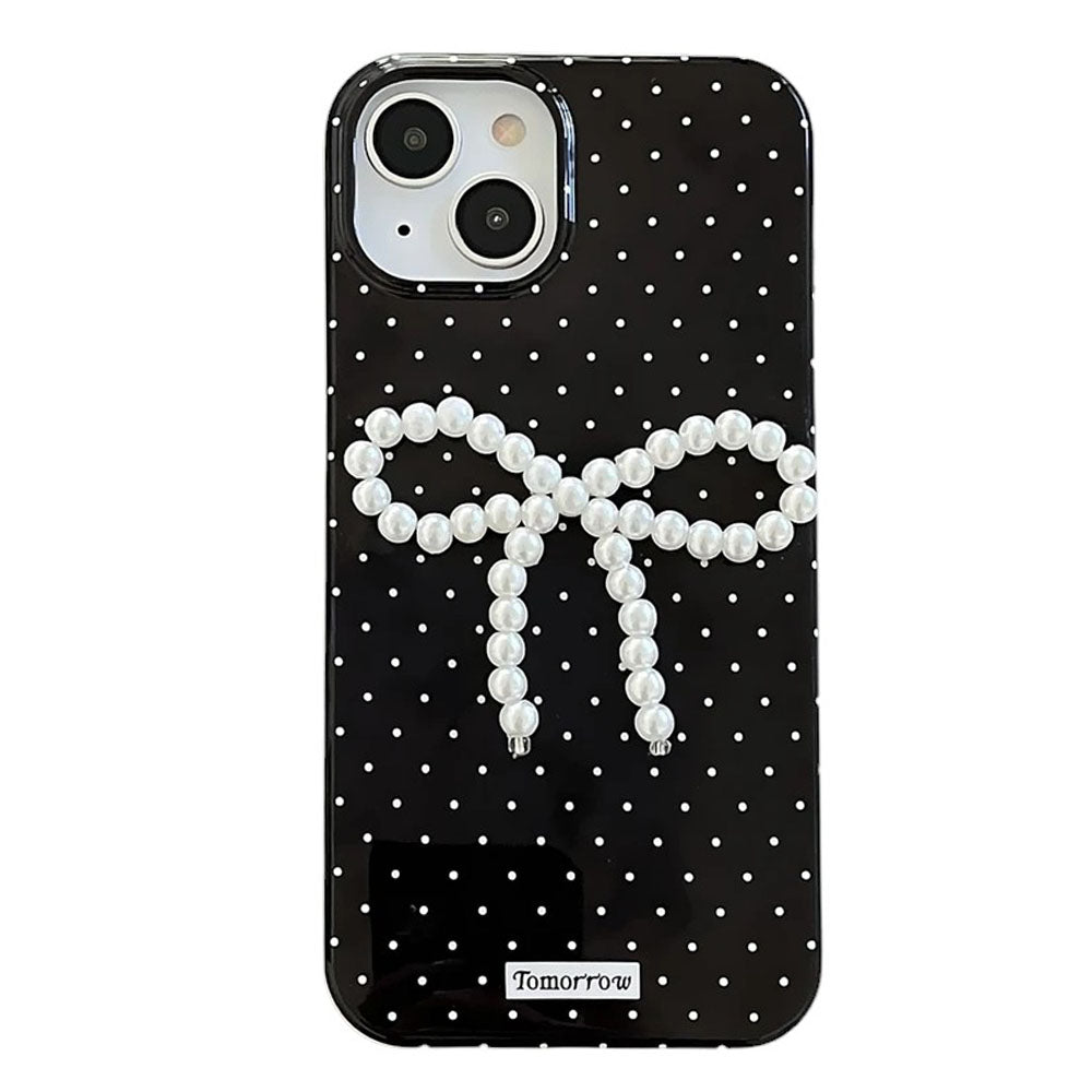 pearl bow polka dot iphone case boogzel clothing